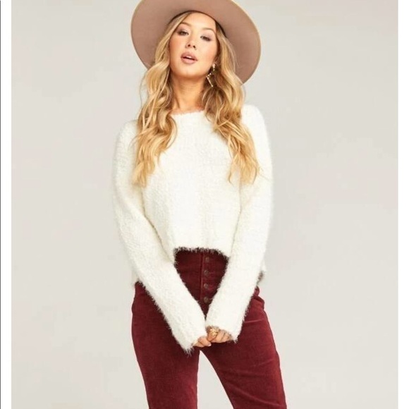 Show Me Your MuMu Tops - Show me your MuMu Cropped Varsity Sweater